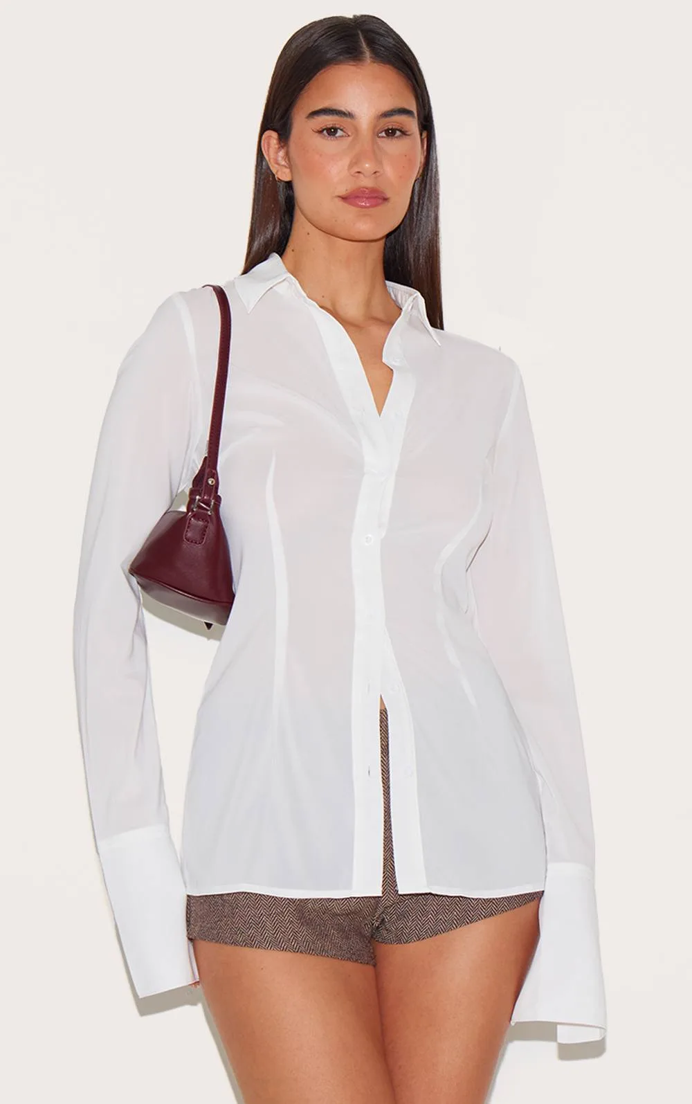 Chiffon Fitted Shirt