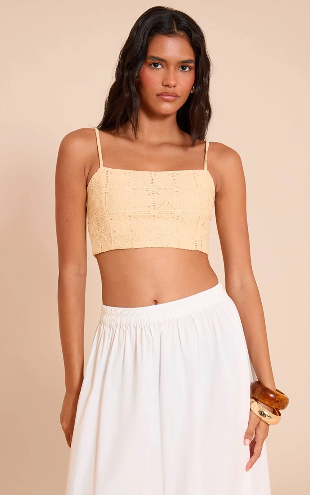 Crochet Textured Bralette by PrettyLittleThing