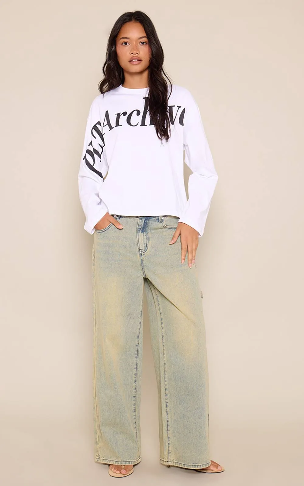 Adjustable Back Skater Jean by PrettyLittleThing