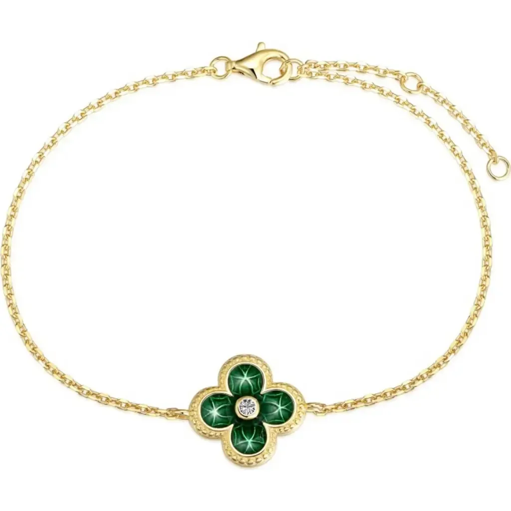 Green Clover Bracelet by Donatello Gian