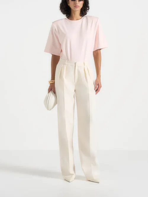 Mia Wide Shoulder Bodysuit T-Shirt by Manière De Voir