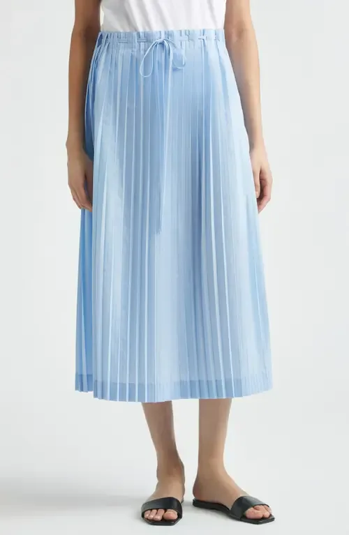 Drawstring Waist Pleated Midi Skirt by TOTEME