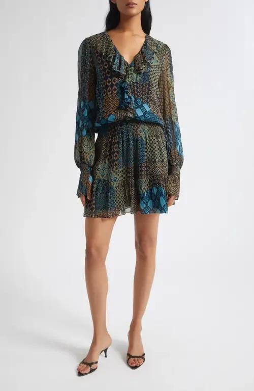 Astrid Ruffle V-Neck Minidress by Ramy Brook