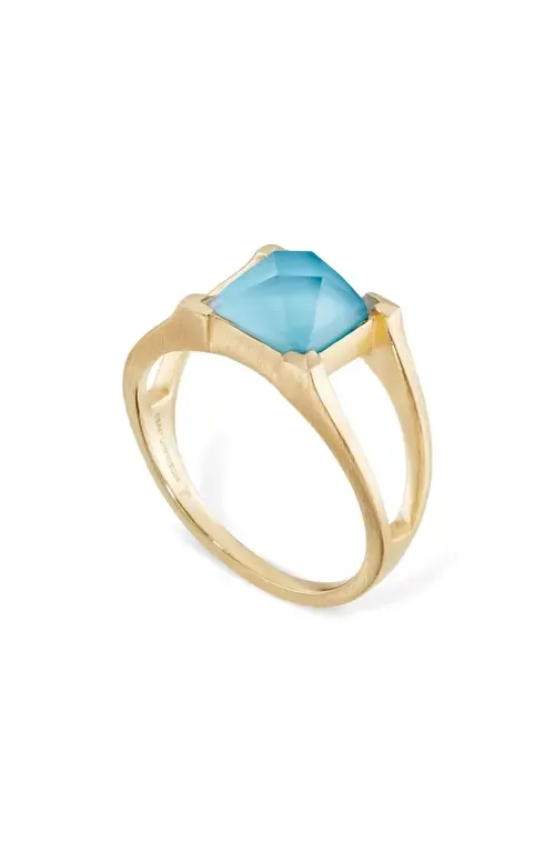Plaza Ring in Iridescent Turquoise/Gold by Dean Davidson