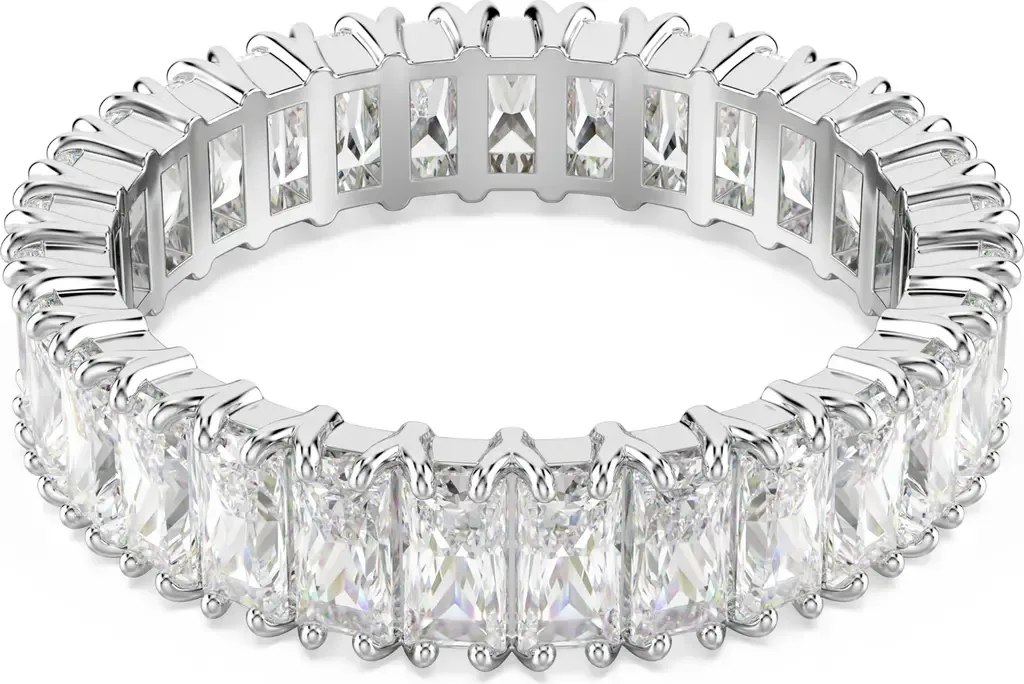 Matrix Baguette Crystal Eternity Ring by Swarovski