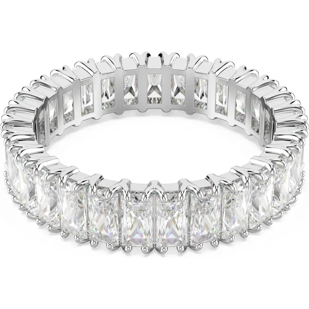 Matrix Baguette Crystal Eternity Ring by Swarovski
