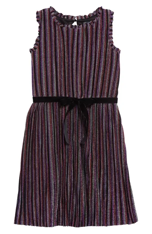 Shimmer Stripe Shift Dress by Ava & Yelly
