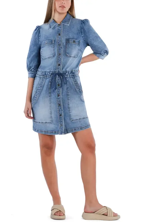 Denim Utility Dress by Wash Lab Denim
