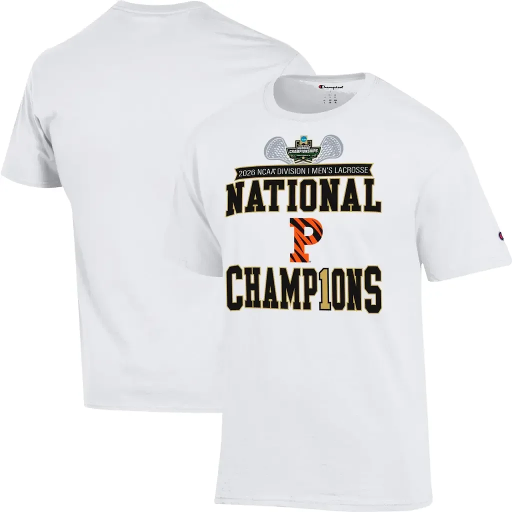 Princeton Tigers 2026 NCAA Men's Lacrosse National Champions Locker Room T-Shirt