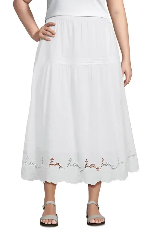 Voile Eyelet Maxi Skirt by Lands' End