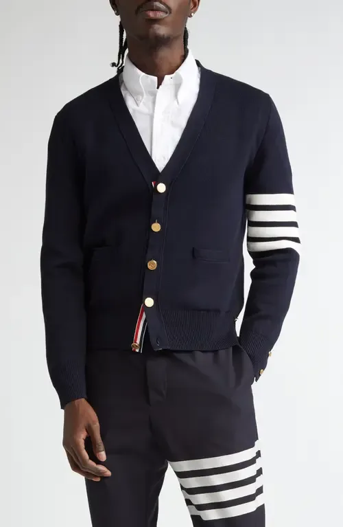 4-Bar Milano Knit Cardigan by Thom Browne