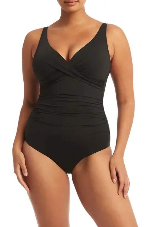 Cross Front One-Piece Swimsuit by Sea Level