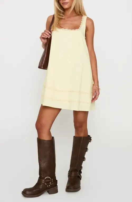 Alanah Embroidered Cotton Minidress by Princess Polly