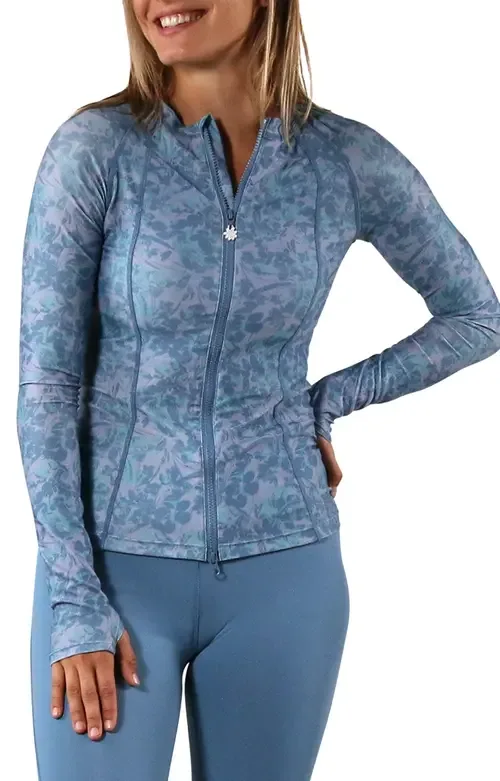 Long Sleeve Full Zip Rash Guard by UV Skinz