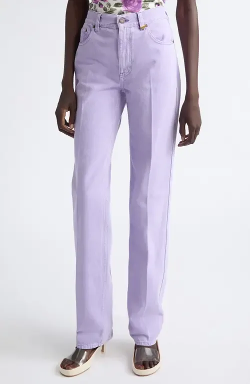 Garment Dyed Straight Leg Jeans