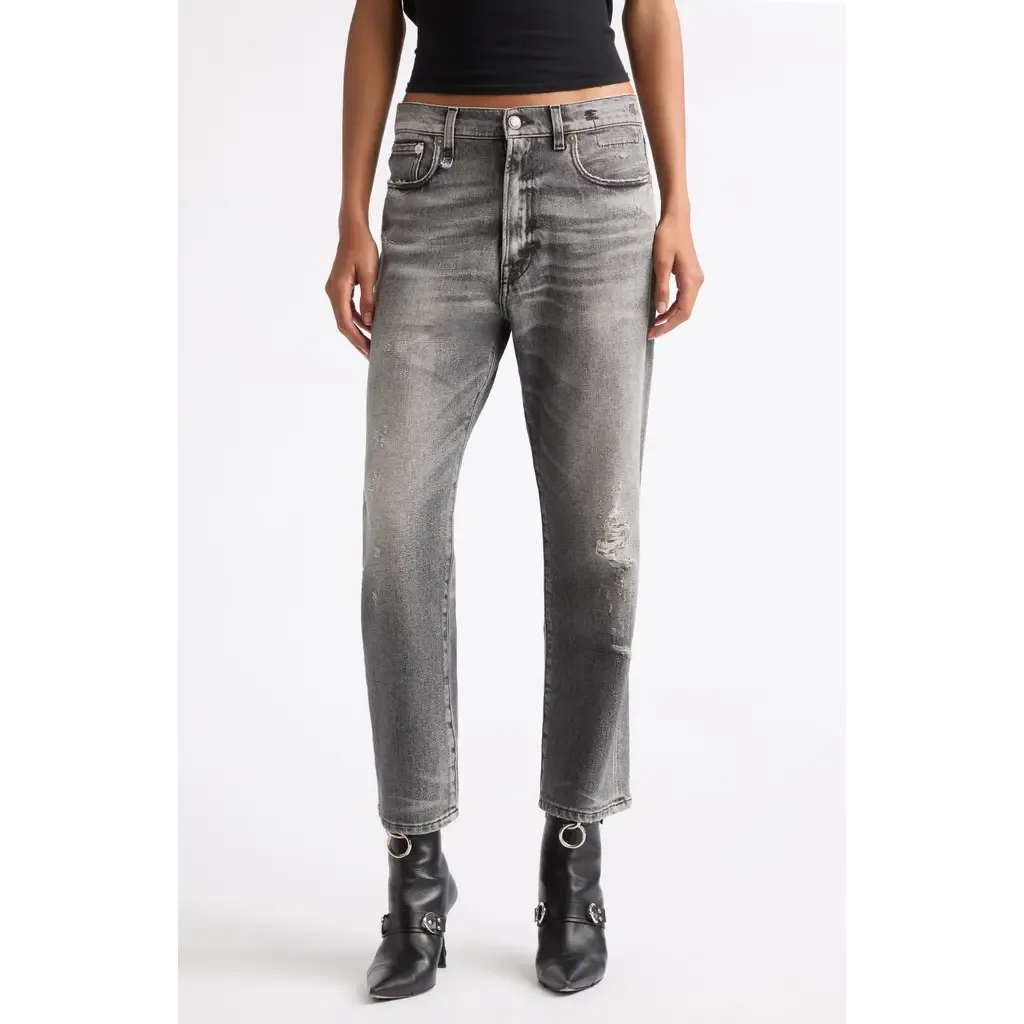 Distressed Boyfriend Jeans by R13