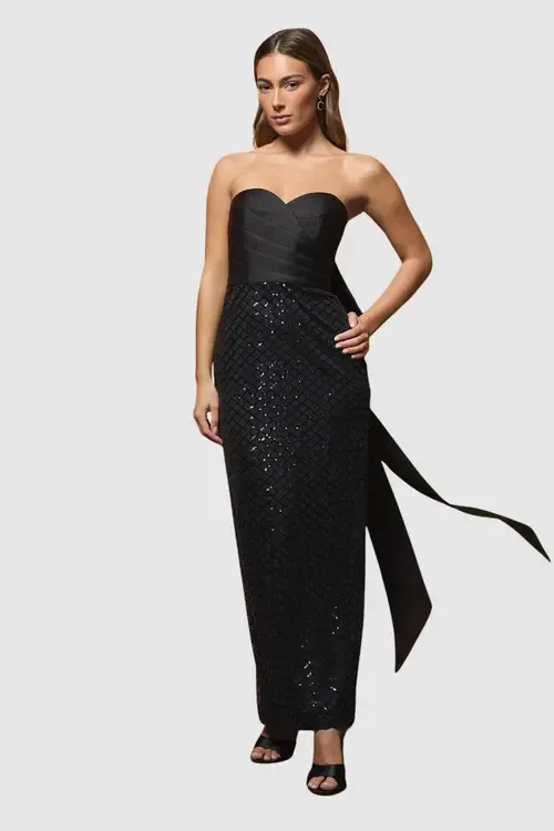 Sequin Bandeau Column Dress by Coast
