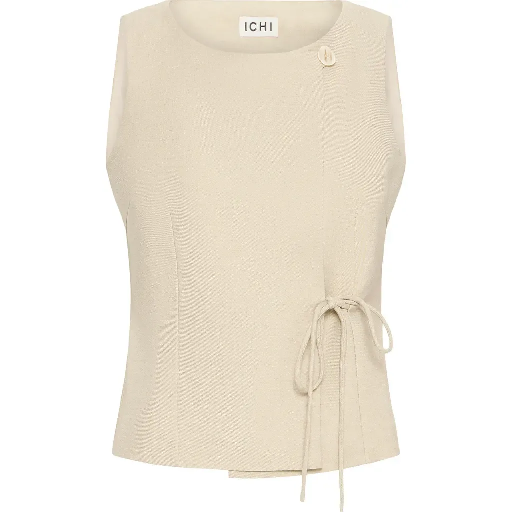 Ihgivana Sleeveless Wrap Top by ICHI