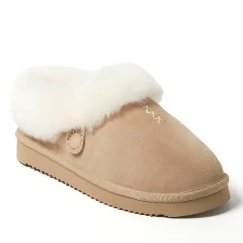 Fireside Adelaide Genuine Shearling Clog Slippers by Dearfoams