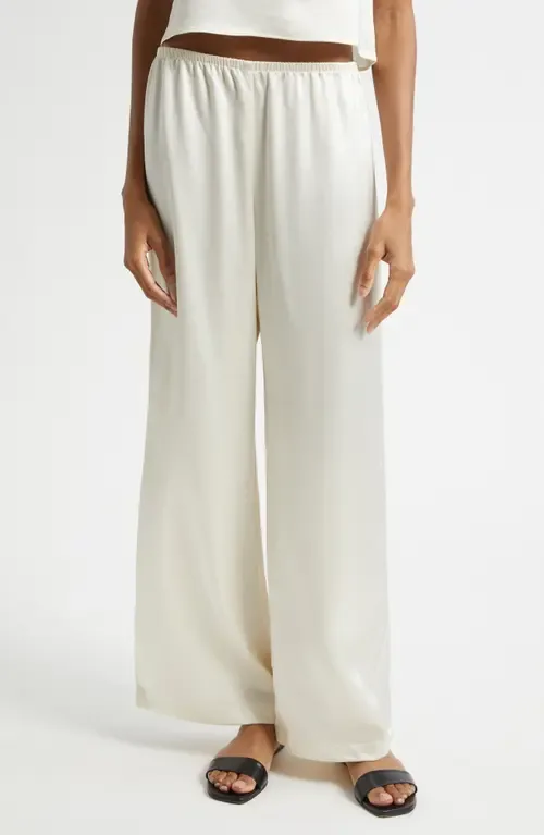 Barb Wide Leg Satin Pants by LESET