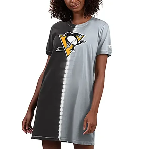 Starter Black Pittsburgh Penguins Ace Tie-Dye Sneaker Dress by STARTER