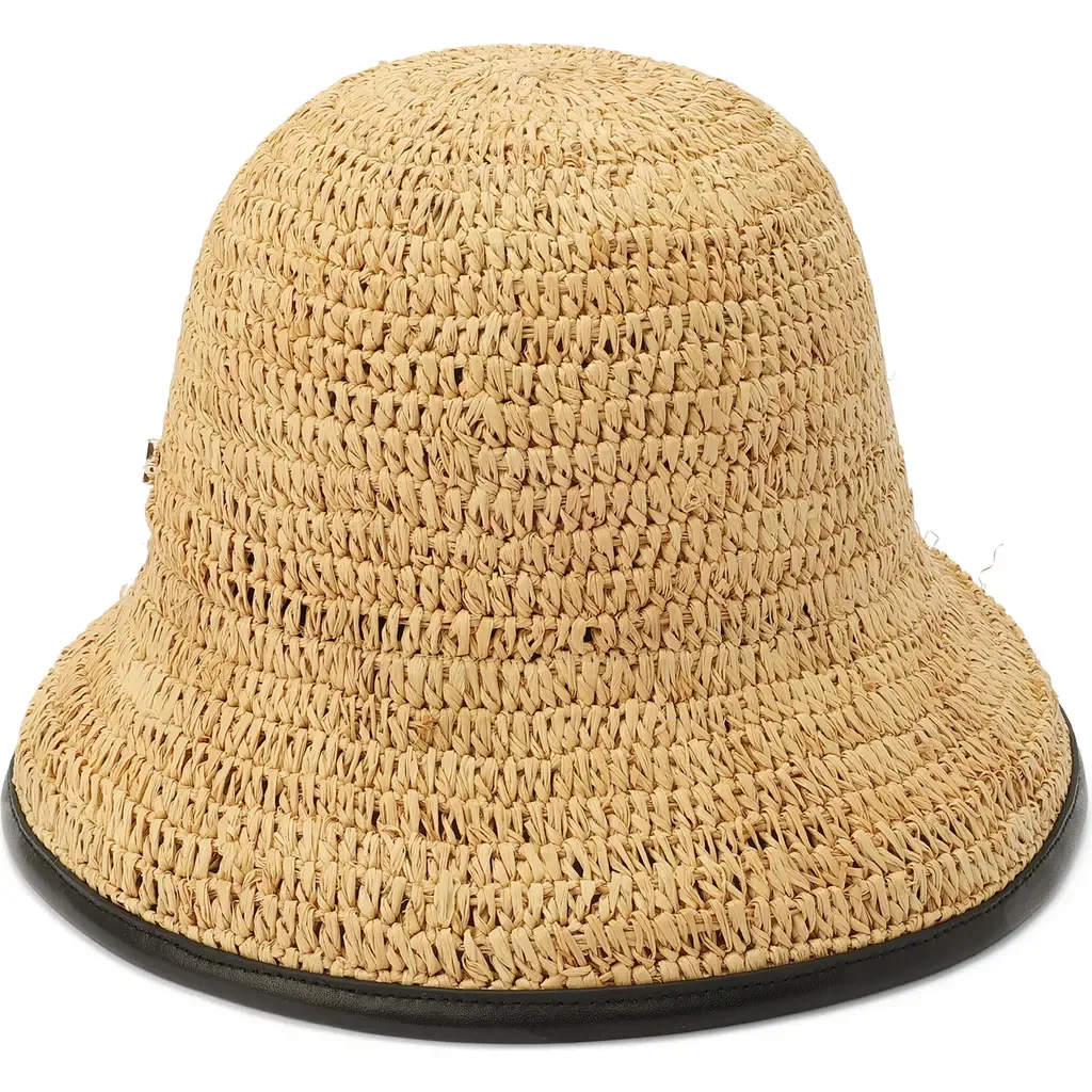 Piped Straw Cloche Hat by Kate Spade New York