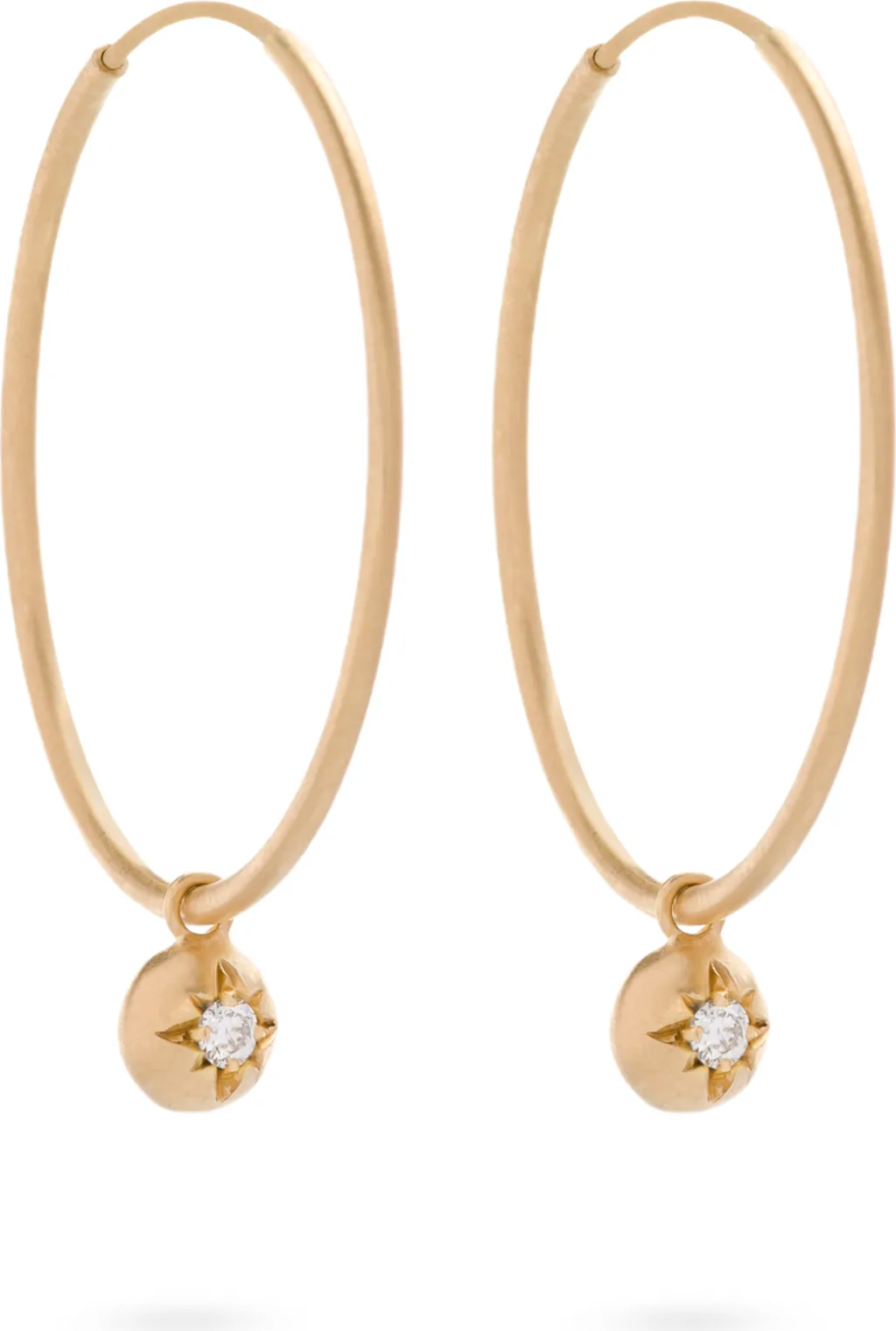 Moon Hoops Natural Gemstones. Handmade in Italy by Eloise Jewelry