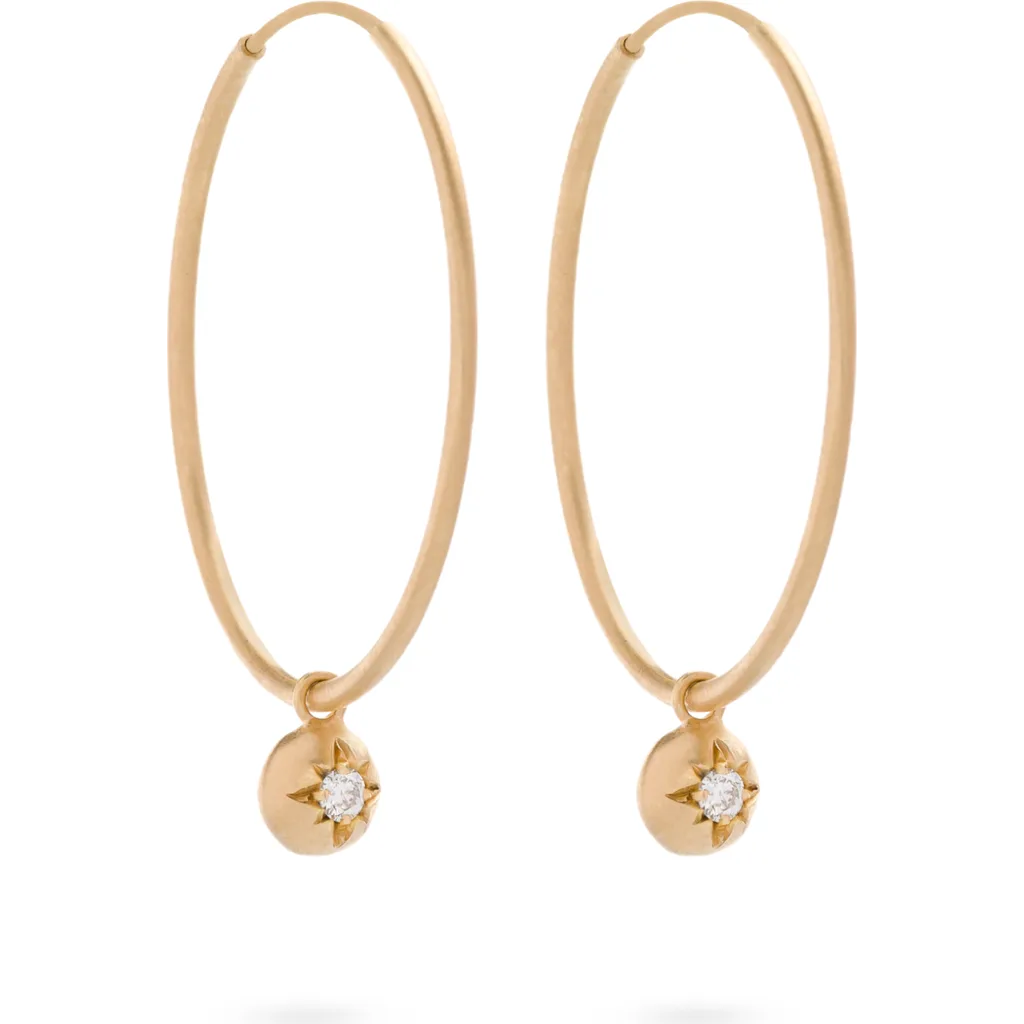 Moon Hoops Natural Gemstones. Handmade in Italy by Eloise Jewelry