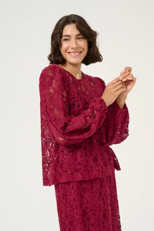 KAlanice Lace Balloon Sleeves Blouse by Kaffe