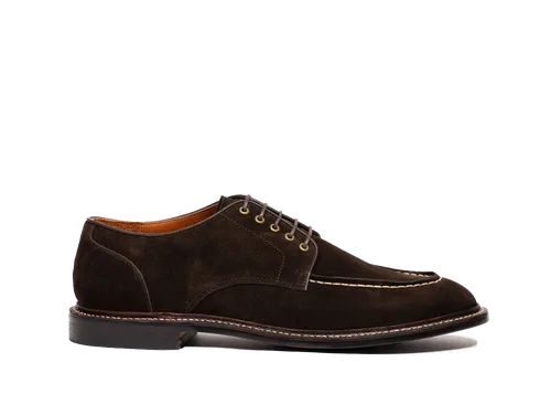 Moc Toe Derby in Espresso Suede by Grant Stone