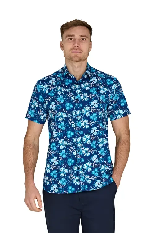 Short Sleeve Blossom Shirt by Raging Bull