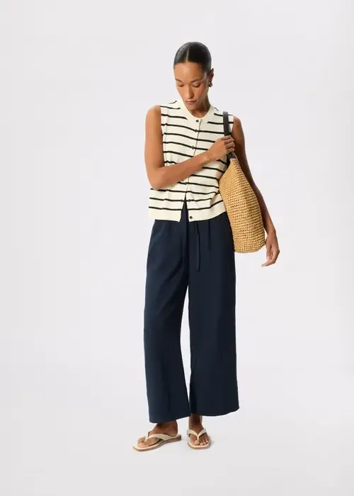 100% Cotton Wide Leg Trousers by Whistles