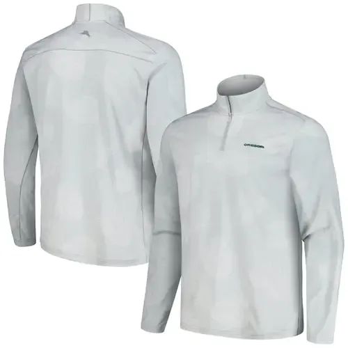 Tommy Bahama Gray Oregon Ducks Delray Frond IslandZone Half-Zip Jacket by Tommy Bahama