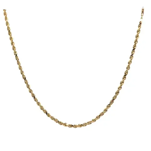 14K Diamond Cut Rope 3.5mm 18in 6g Chain Necklace by Ancona Jewelry