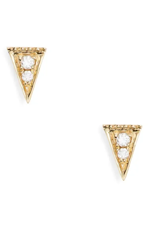 Emily Sarah Sharp Diamond Triangle Stud Earrings by Dana Rebecca Designs