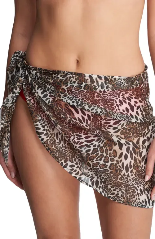 Cotton Sarong in Luxe Leopard Print by Natori