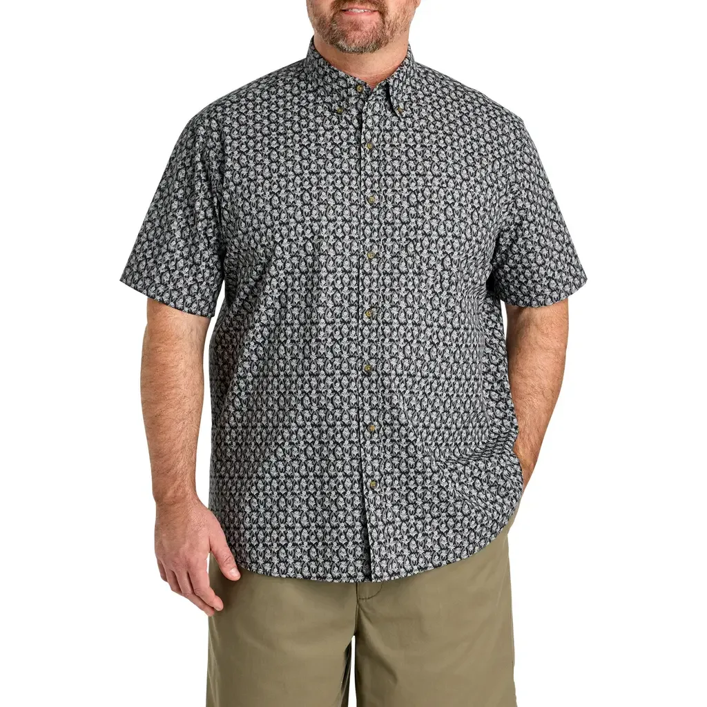 Easy-Care Abstract Print Sport Shirt by Harbor Bay by DXL