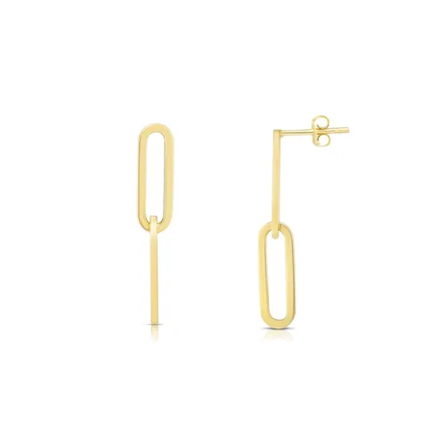 Double Link Paperclip Drop Earrings by The Lovery Fine Jewelry