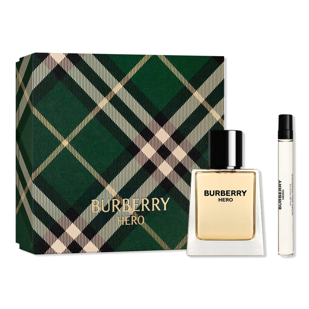 Hero Eau De Toilette and Travel Spray 2-Piece Cologne Gift Set by Burberry