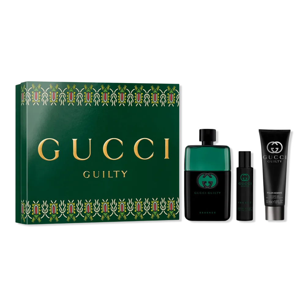 Guilty Pour Homme Essence Eau De Toilette and Shower Gel 3-Piece Gift Set by Gucci