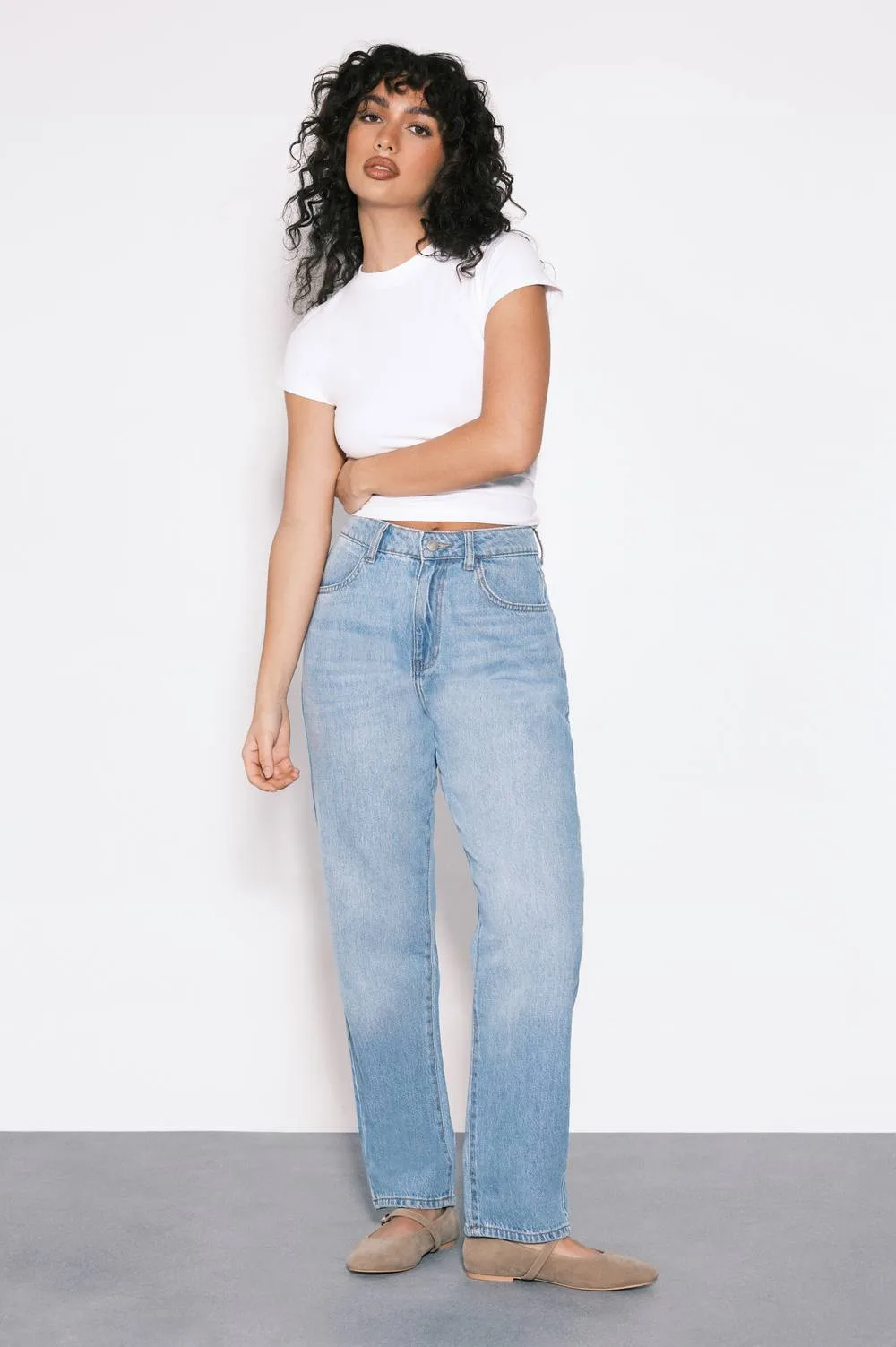 High Waist Mom Jean by boohoo