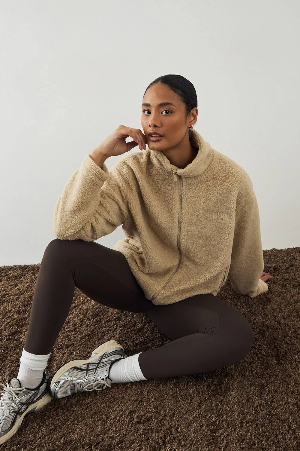 Borg Zip Through Funnel Neck Jacket by DSGN Studio