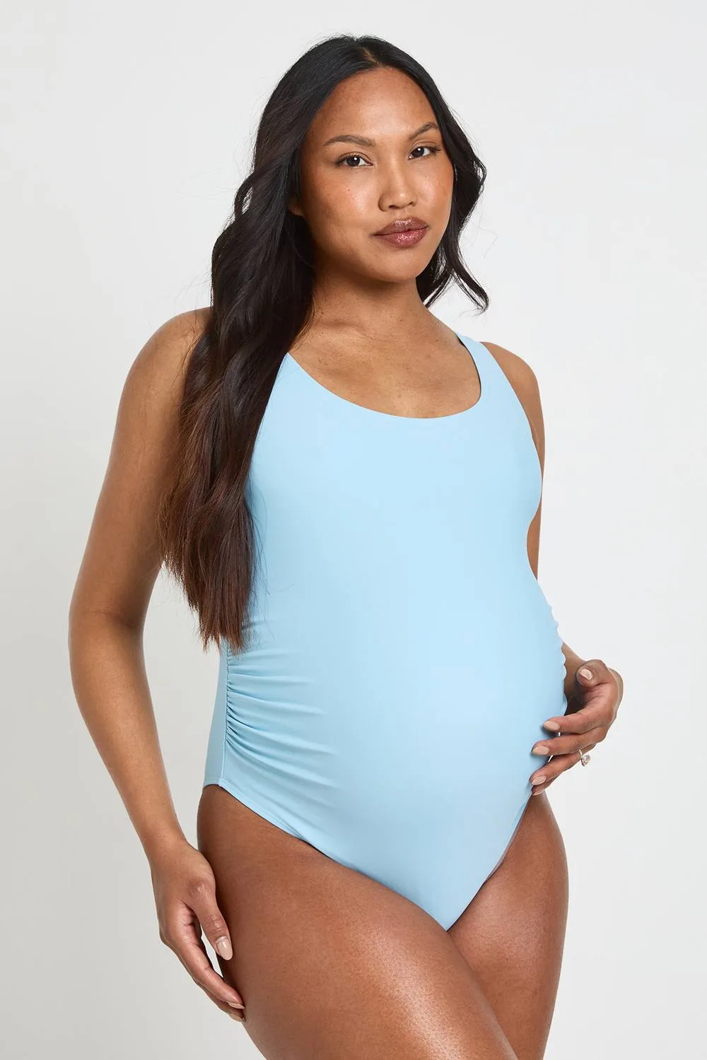 Maternity Scoop Neck Swimsuit by boohoo