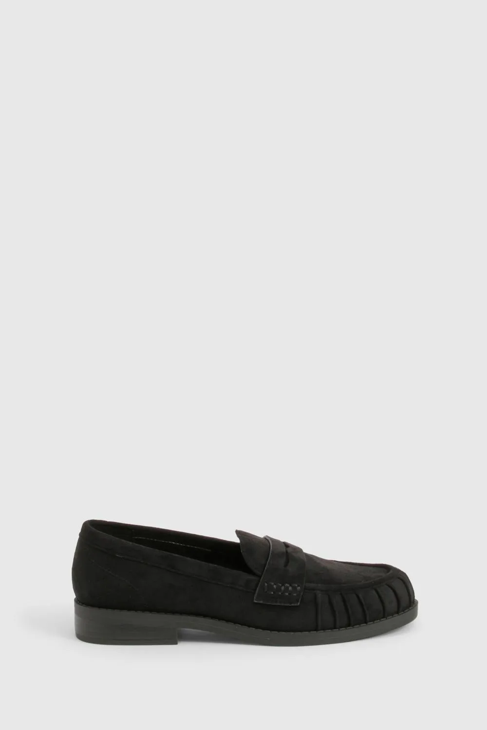 Faux Suede Basic Ruched Loafers by boohoo