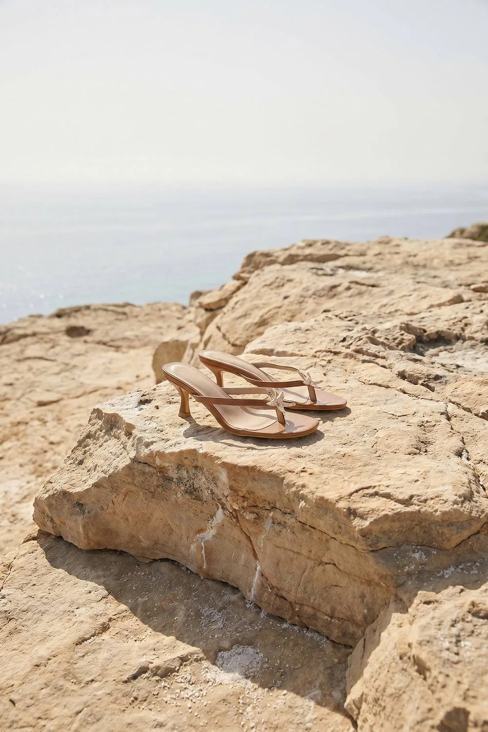 Starfish Trim Toe Post Heeled Mules by boohoo