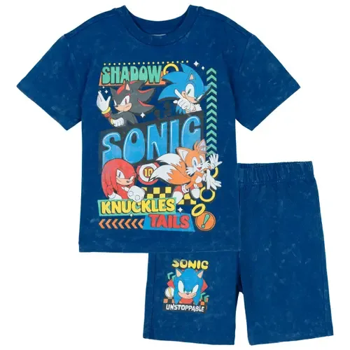 Sonic the Hedgehog 2-Piece Tee and Shorts Set in Sonic Shadow Blue by SEGA