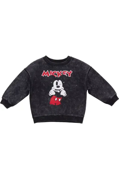 Mouse Mineral Wash French Terry Pullover Sweatshirt by Disney