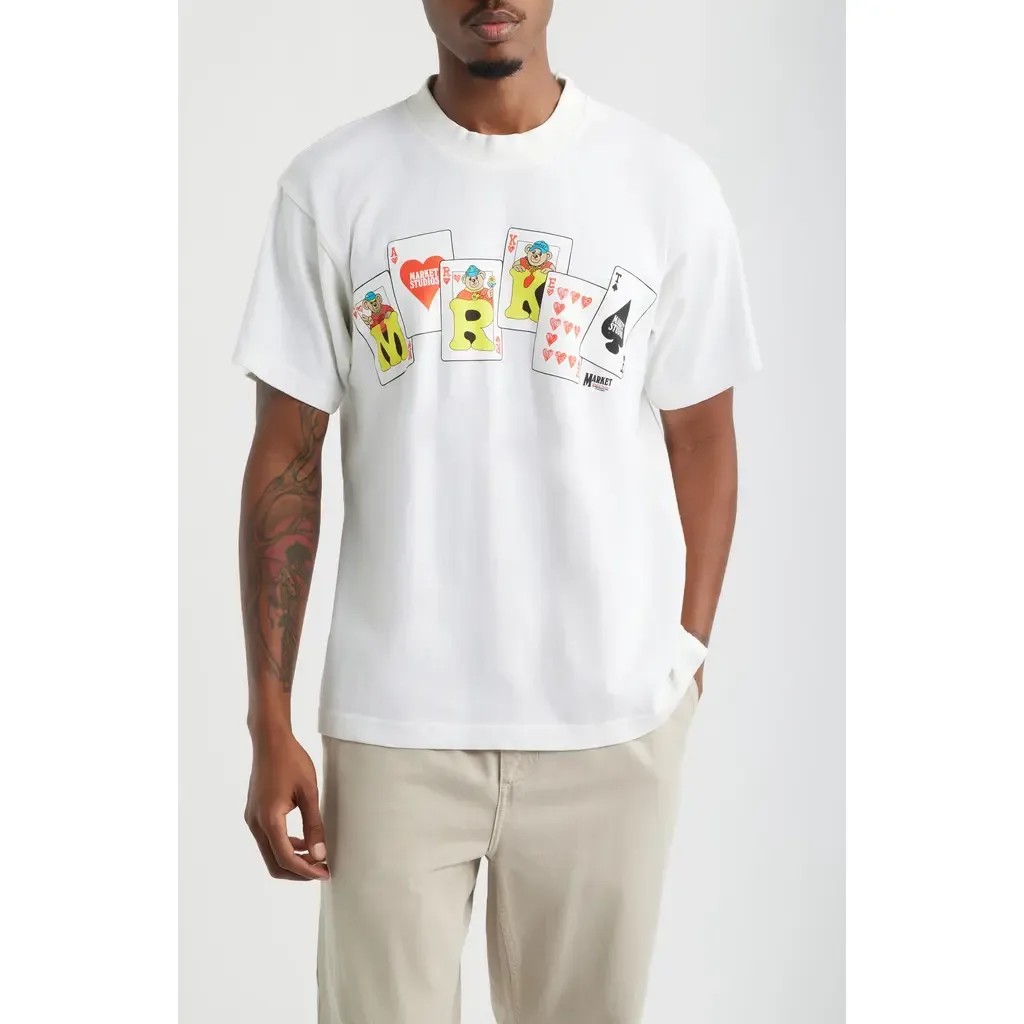 Royal Flush Cotton Graphic T-Shirt by MARKET