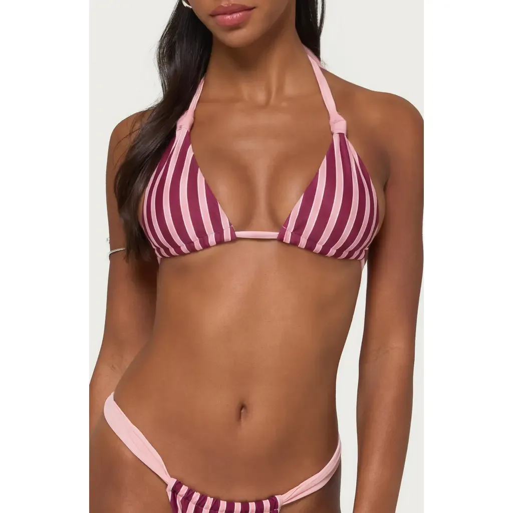 Esmer Knotted Tie Strap Bikini Top by EDIKTED