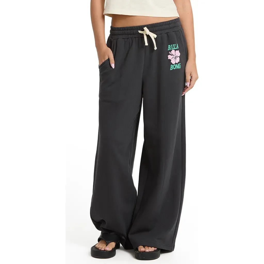 Midnight Session Wide Leg Fleece Sweatpants by Billabong